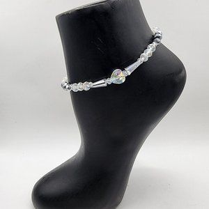 Anklet, Heart ankle bracelet, foot jewelry